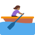 🚣🏾‍♀️ woman rowing boat: medium-dark skin tone display on Twitter